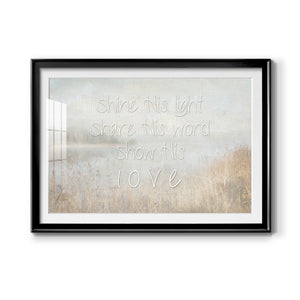 Shine His Light - Modern Framed Art Print