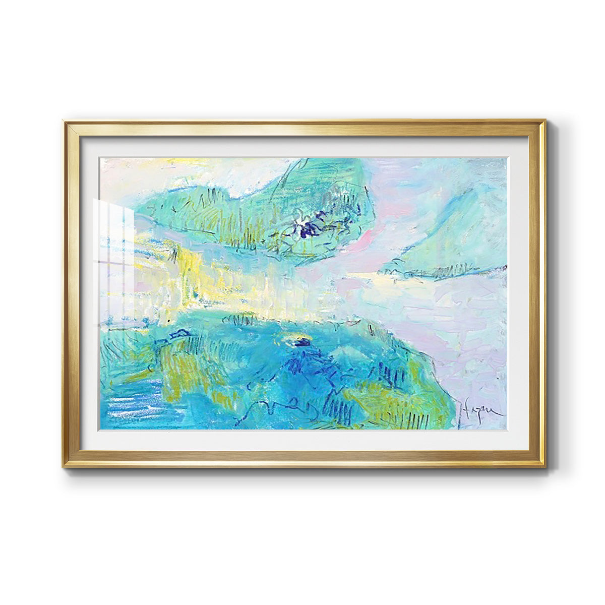 Smooth Sailing in the Heartland - Modern Framed Art Print