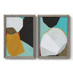 Graphica I - Barnwood Framed Canvas Set