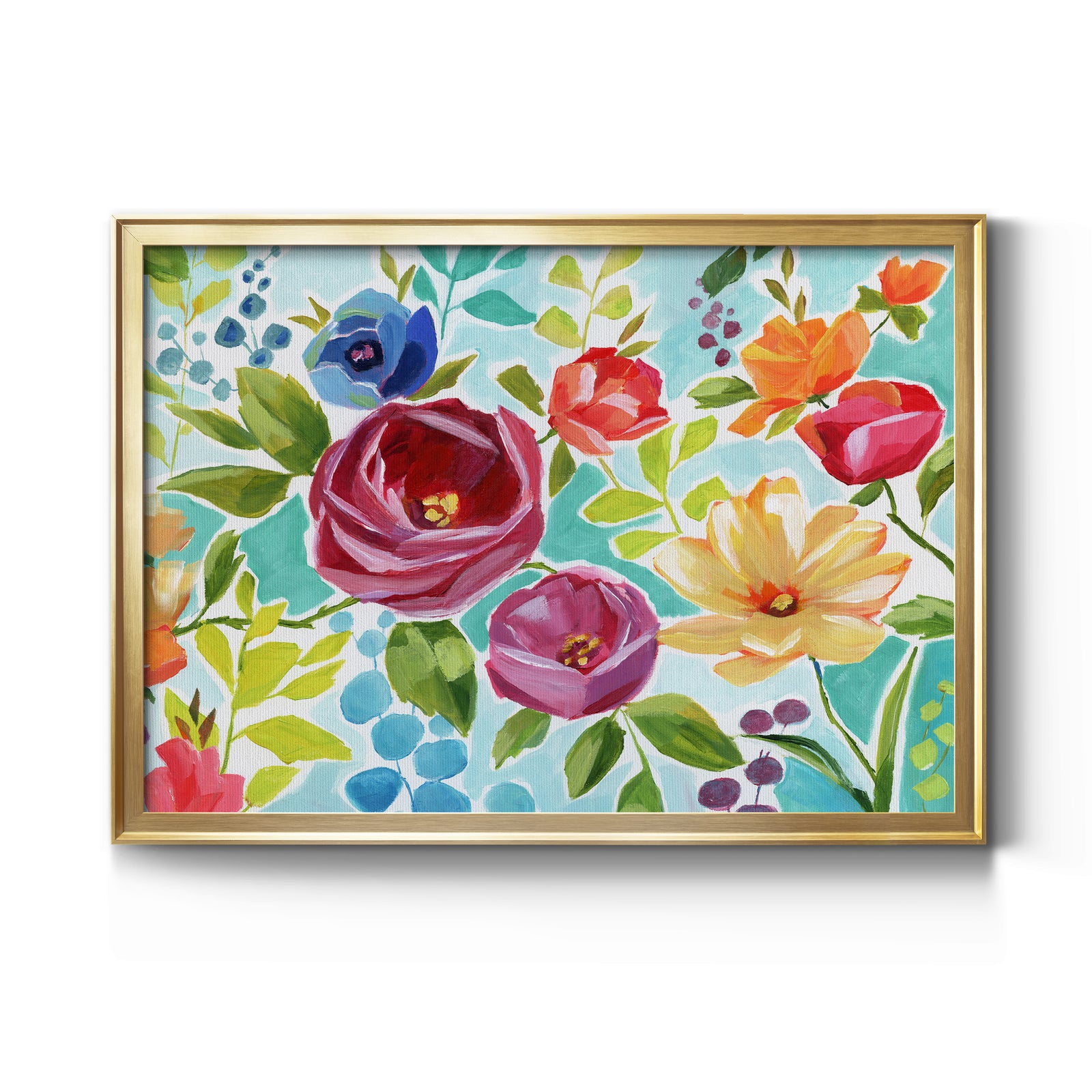 Modern Garden IV - Modern Framed Canvas Print