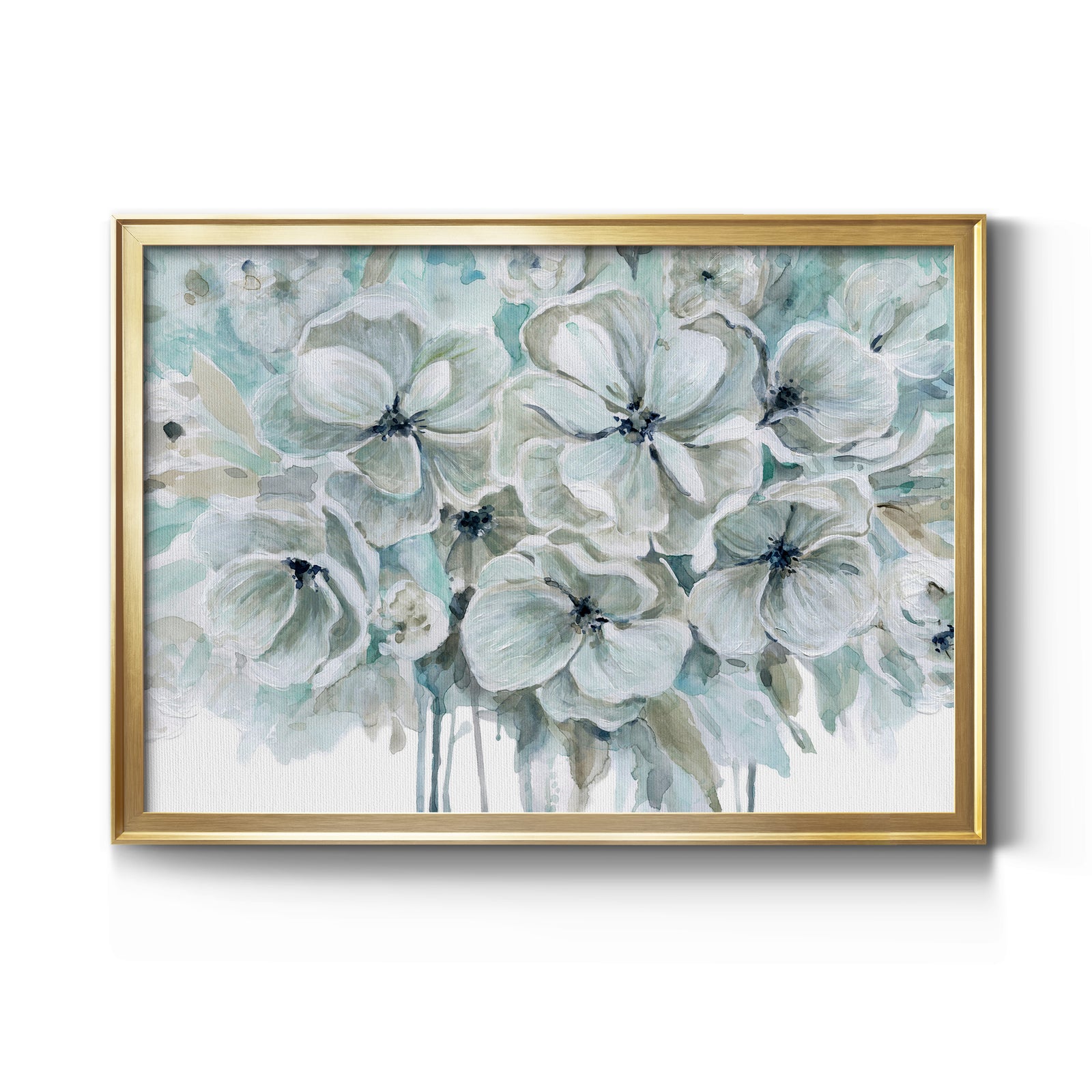 Teal Harmony I - Modern Framed Canvas Print