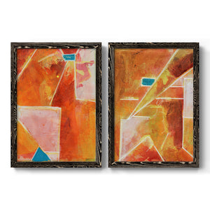 Primary Connection V - Barnwood Framed Canvas Set