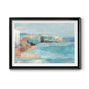 Turquoise Cliff Wall I - Modern Framed Art Print