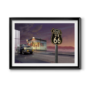 Route 66 - Modern Framed Art Print
