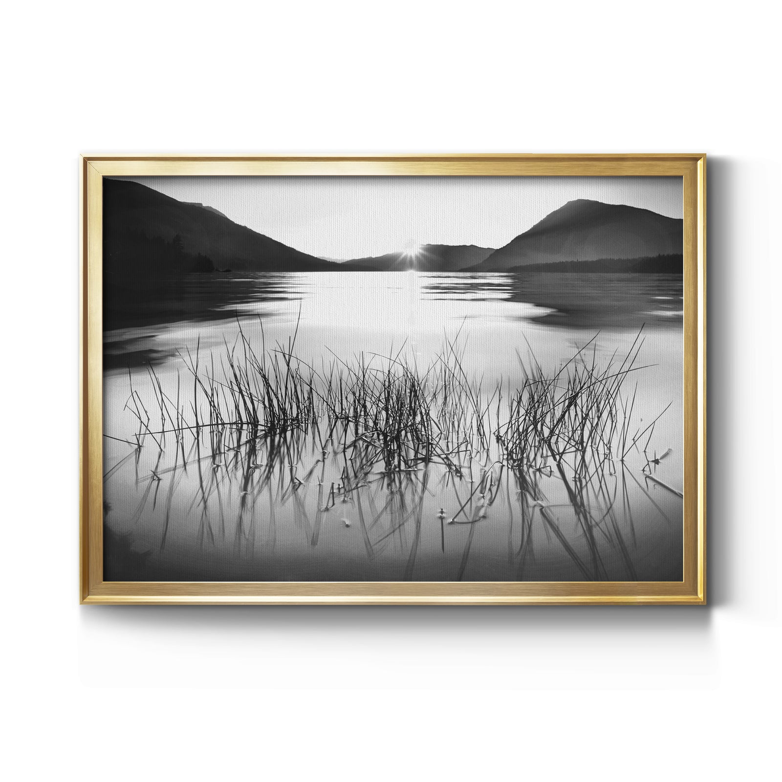 Whisper Lake - Modern Framed Canvas Print