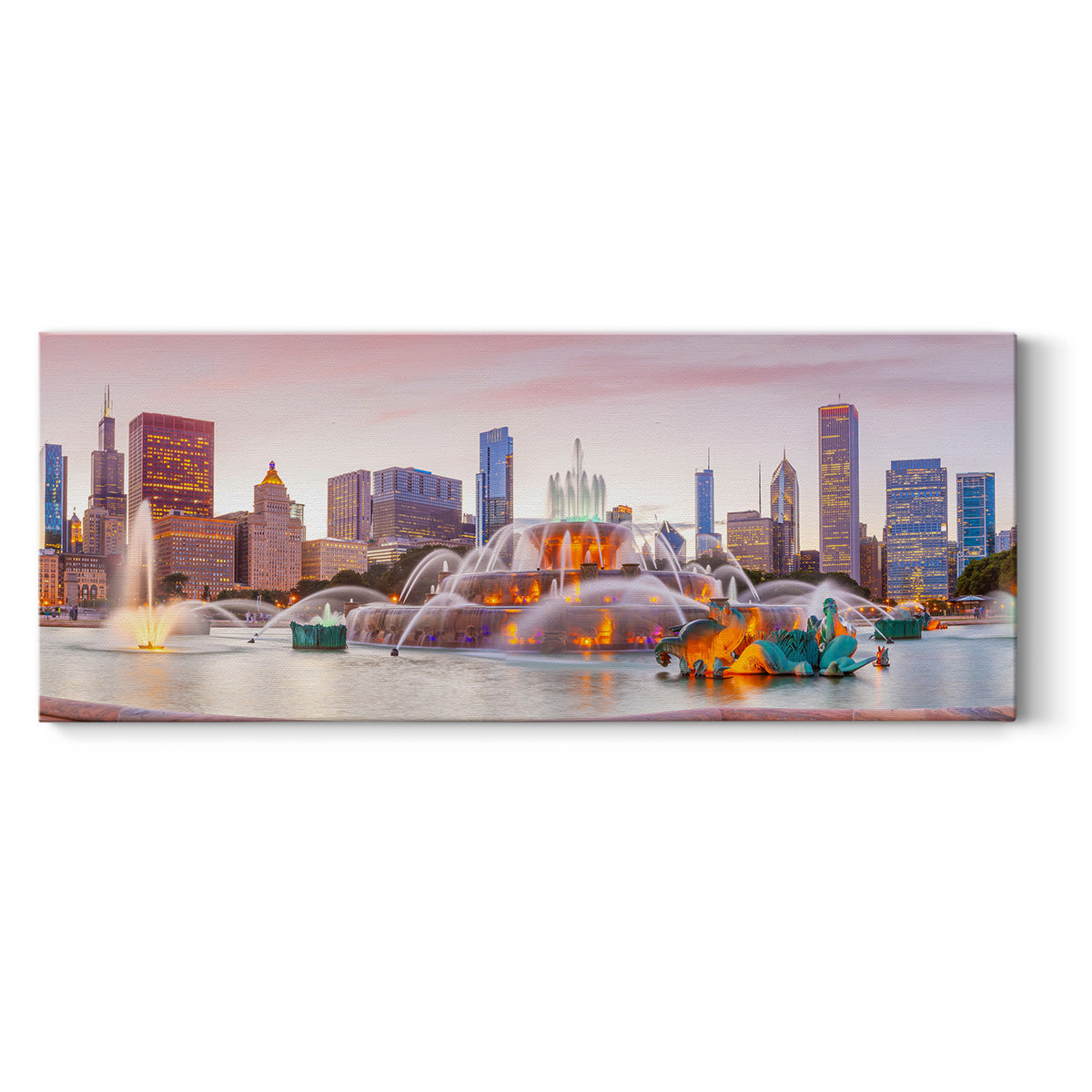 Buckingham Fountain II - Canvas Art Print