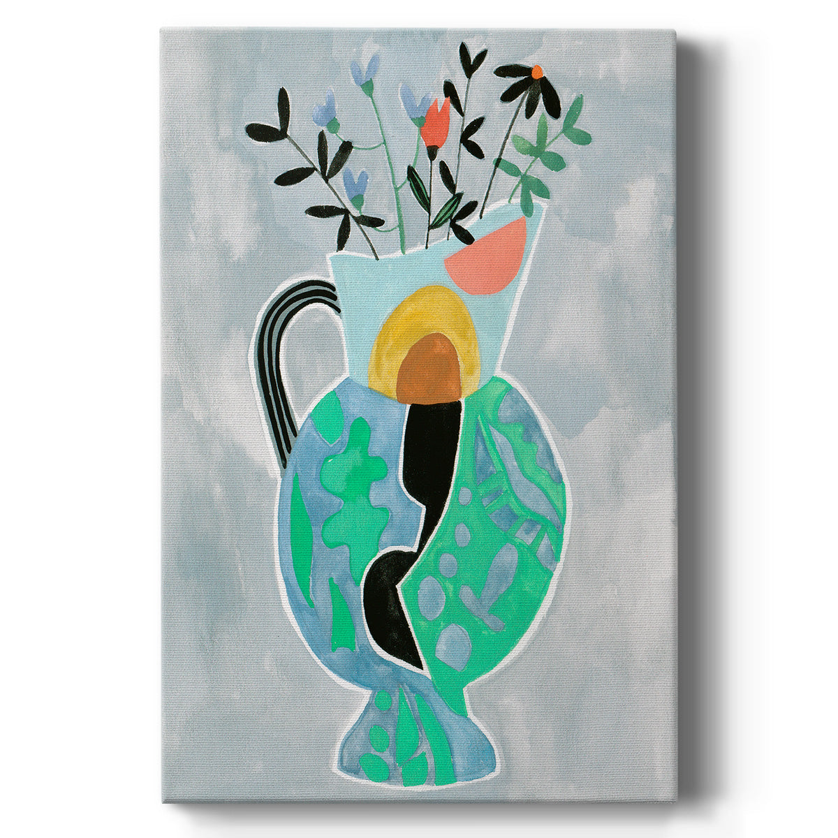 Collage Vase II - Canvas Art Print