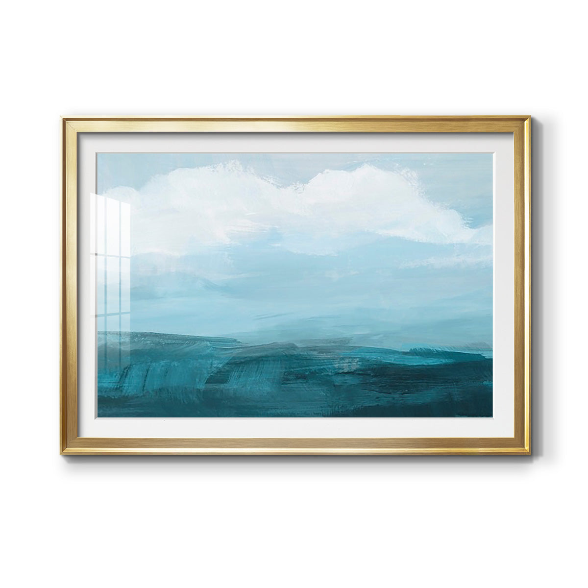 Azure Rising II - Modern Framed Art Print
