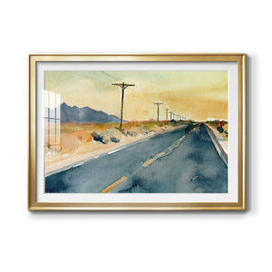 Deserted Highway II - Modern Framed Art Print