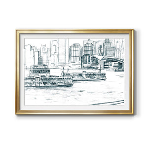 Ferryboats I - Modern Framed Art Print
