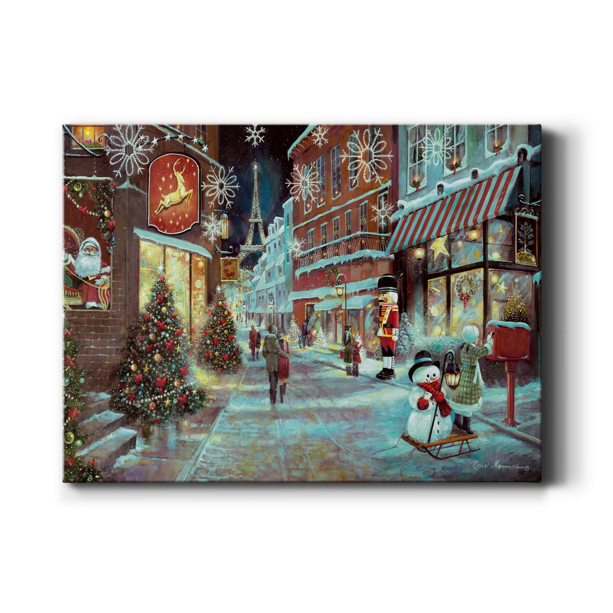 Paris Christmas - Premium Gallery Wrapped Canvas  - Ready to Hang