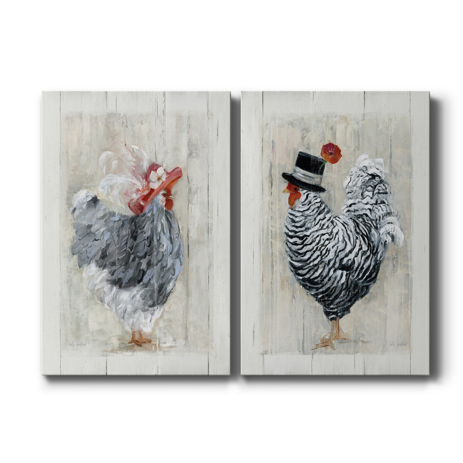 Sunday Best Hen - Canvas Art Set