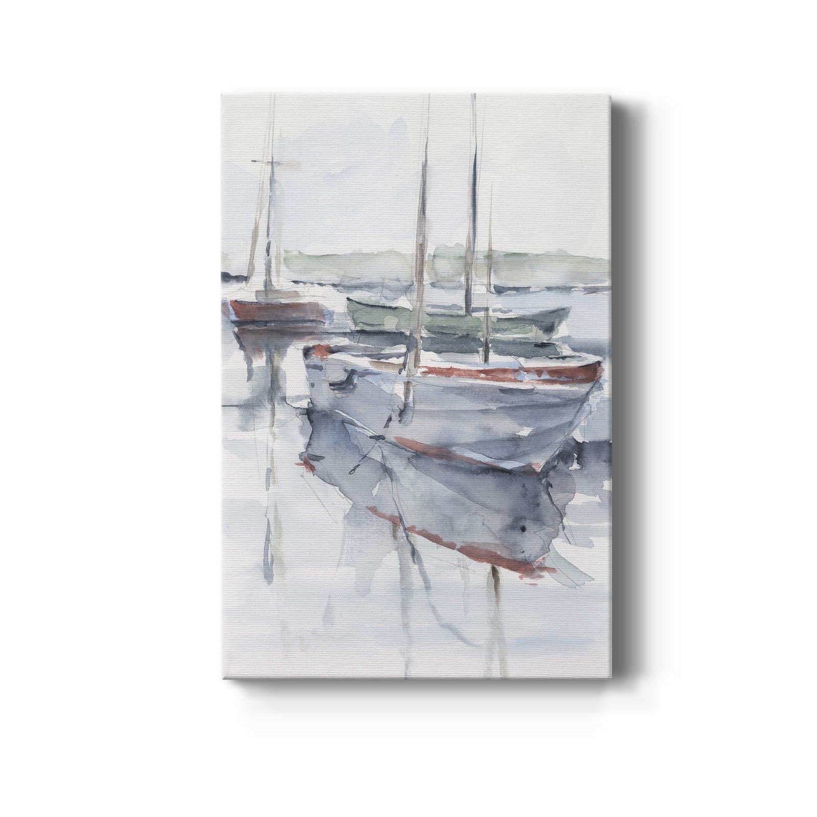 Watercolor Harbor Study I - Canvas Art Print