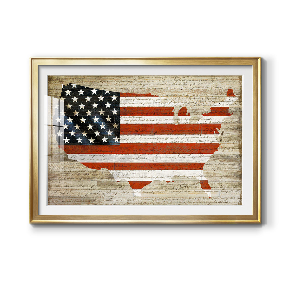 American Flag - Modern Framed Art Print