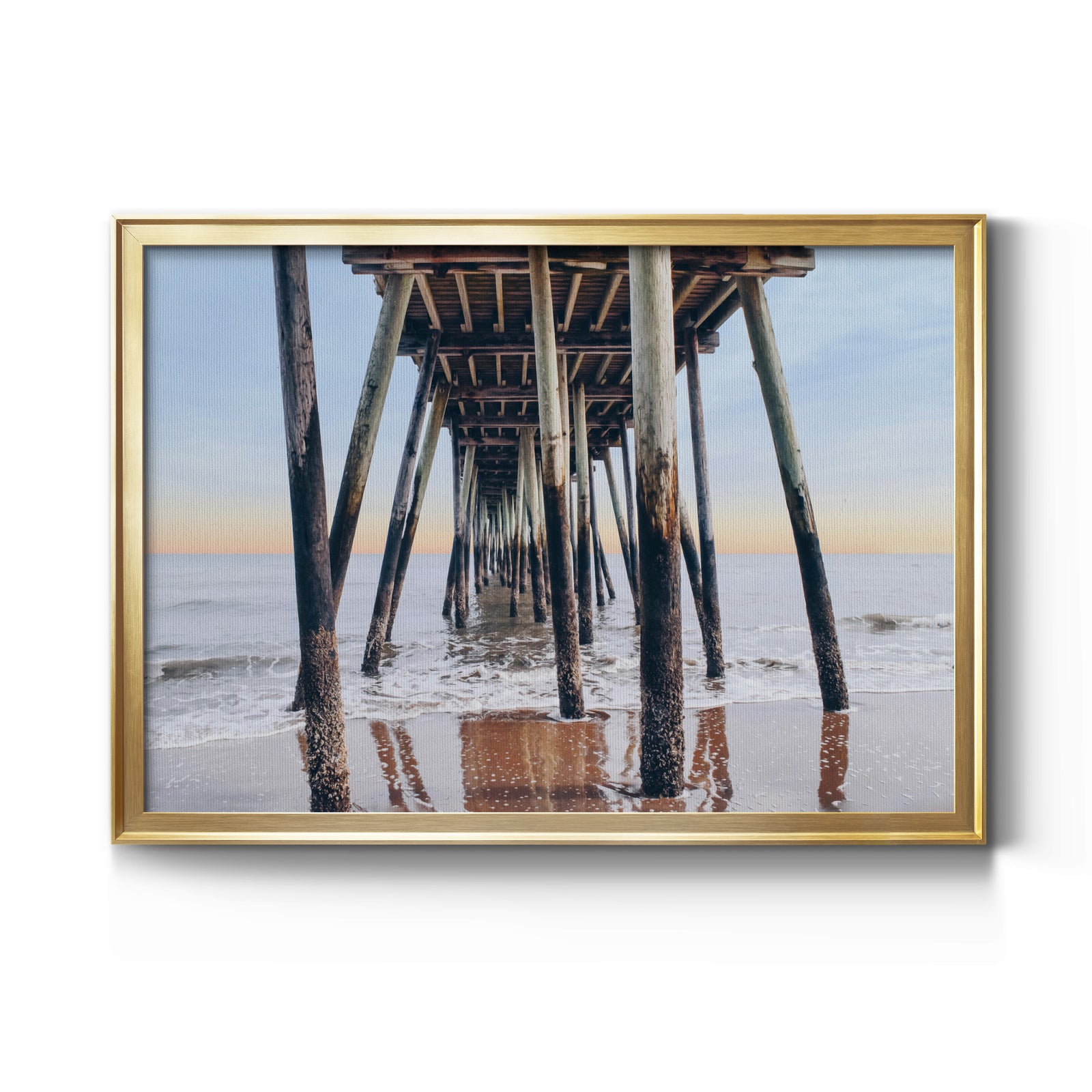 Under the Pier - Modern Framed Canvas Print