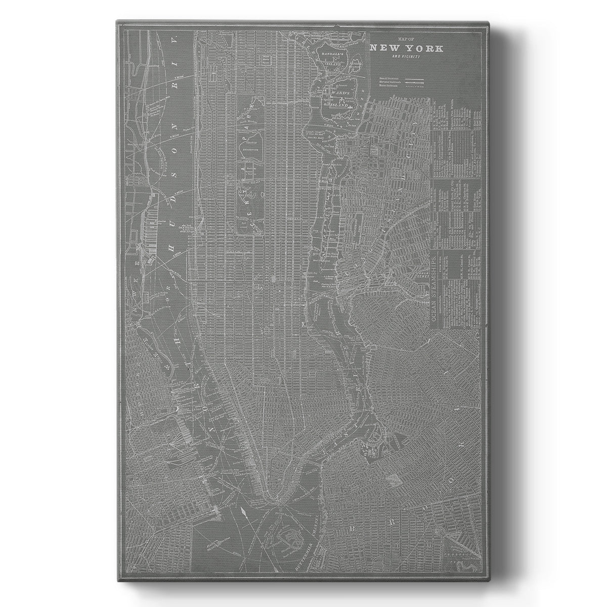 City Map of New York - Canvas Art Print