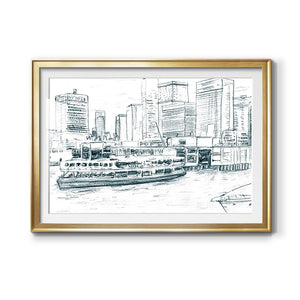 Ferryboats IV - Modern Framed Art Print