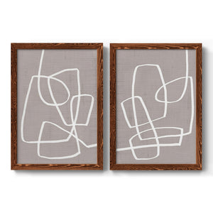 Linen Roundabout I - Barnwood Framed Canvas Set