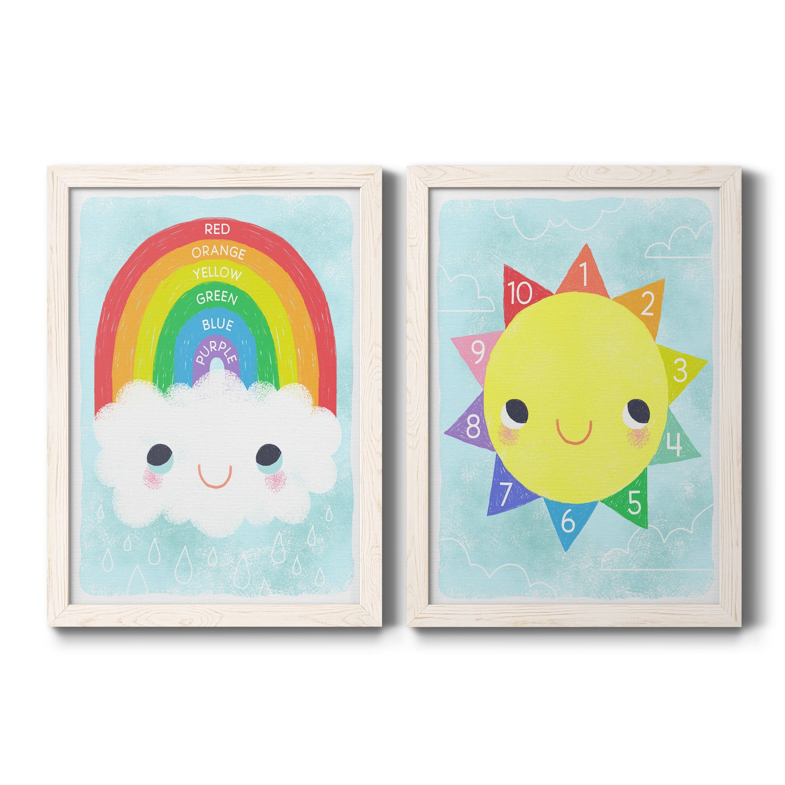 Rainbow Colors- Premium Framed Canvas in Barnwood - Ready to Hang