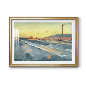 Deserted Highway I - Modern Framed Art Print