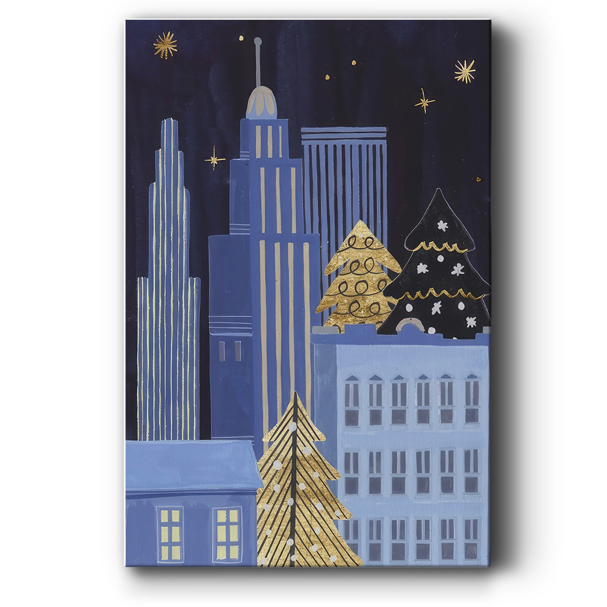 Holiday Night Collection B - Gallery Wrapped Canvas