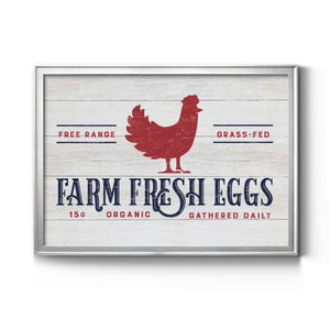 Farm Fresh Eggs - Modern Framed Canvas Print