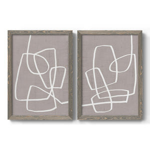 Linen Roundabout I - Barnwood Framed Canvas Set