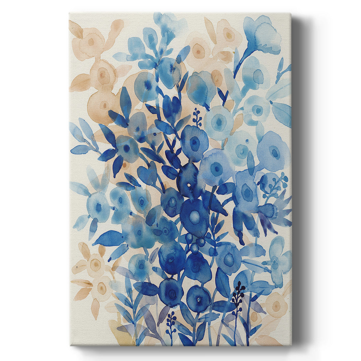 Blueberry Floral II Premium Gallery Wrapped Canvas - Ready to Hang