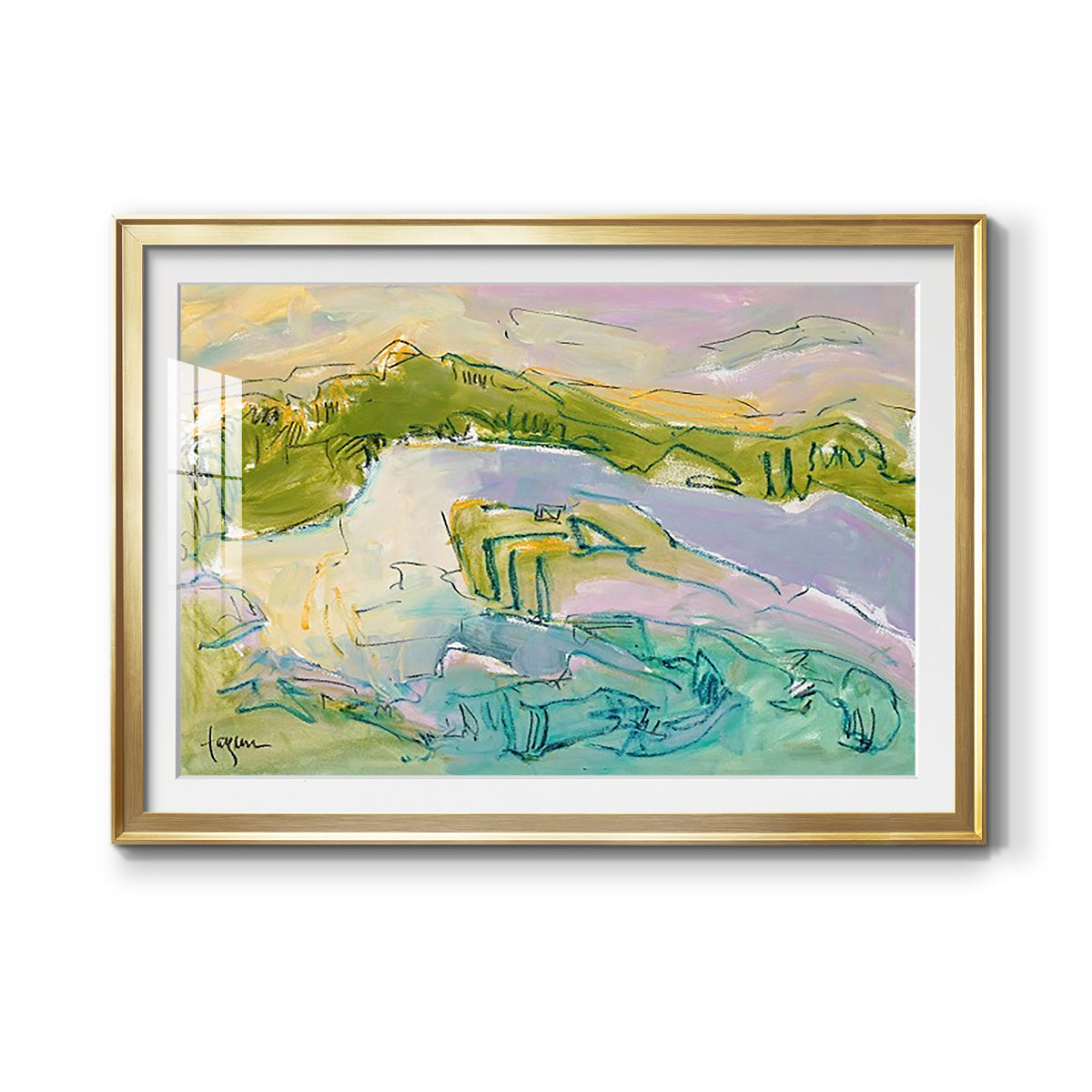Treasured Island - Modern Framed Art Print