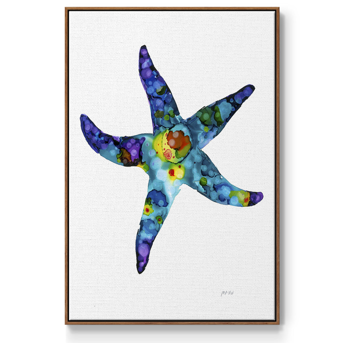 Sea Star - Framed Premium Gallery Wrapped Canvas L Frame - Ready to Hang
