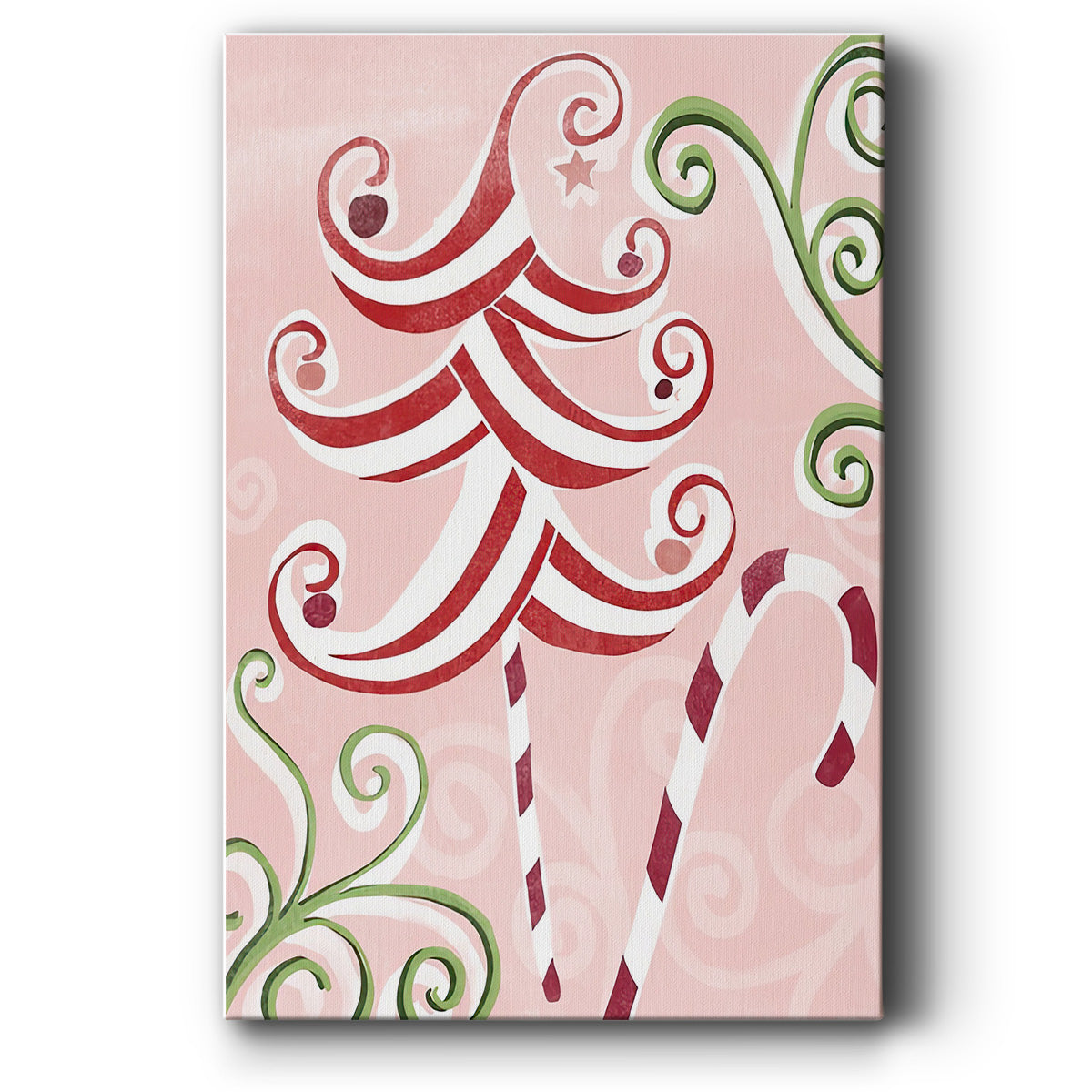 Candy Cane Holiday I - Canvas Art Print