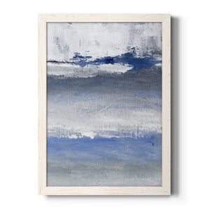 Soft Solace Indigo - Premium Canvas Framed in Barnwood - Ready to Hang