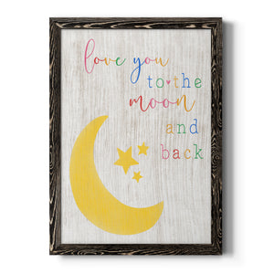 To the Moon and Back - Premium Canvas Framed in Barnwood - Ready to Hang