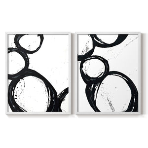 Colorful geometric landscape artwork depicting a coastal view with blue waters and green hills during daytime