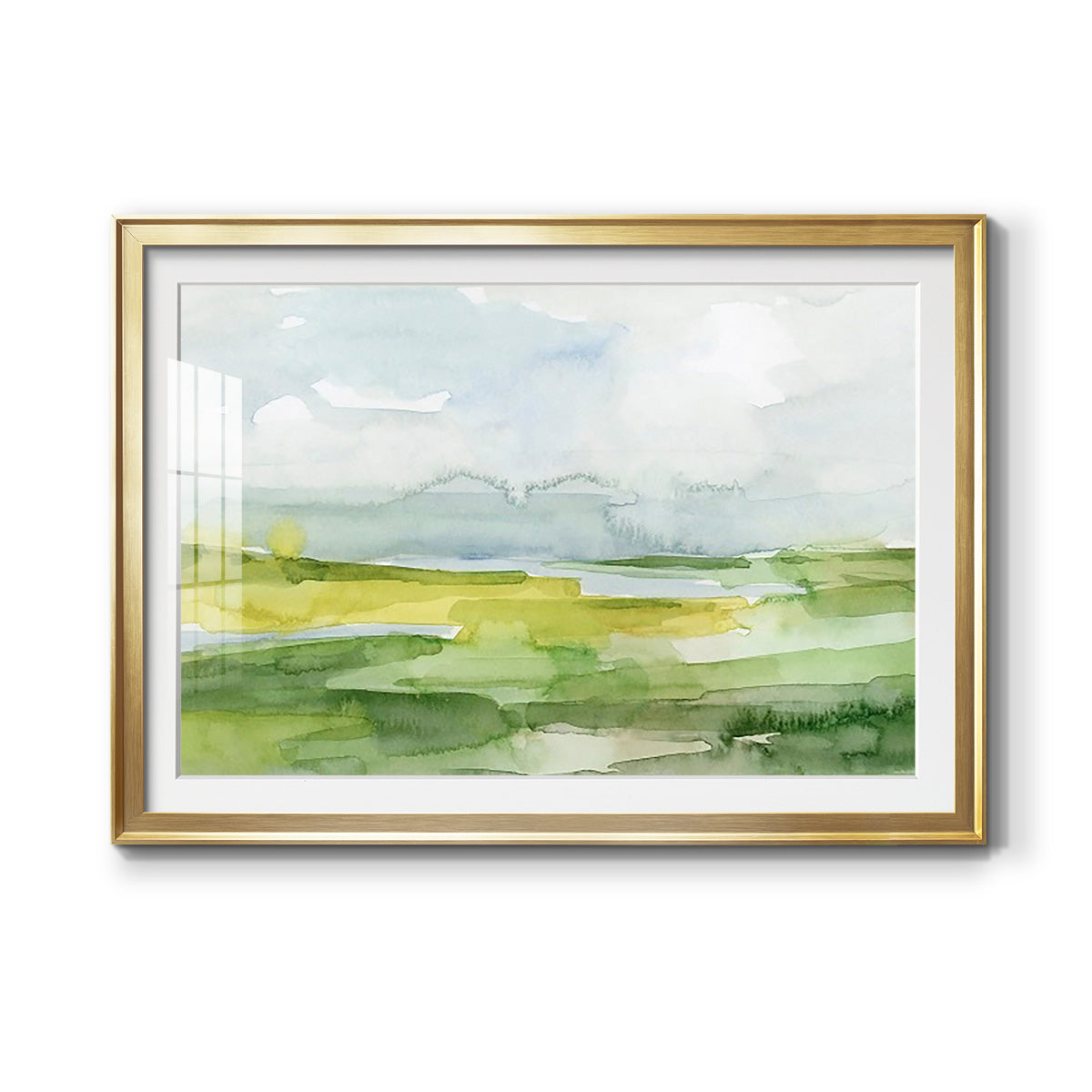 Watery Lowlands II - Modern Framed Art Print