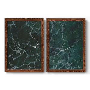 Jade Marble I - Barnwood Framed Canvas Set