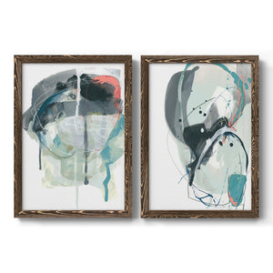 Stone Aperture III - Barnwood Framed Canvas Set