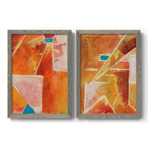 Primary Connection V - Barnwood Framed Canvas Set