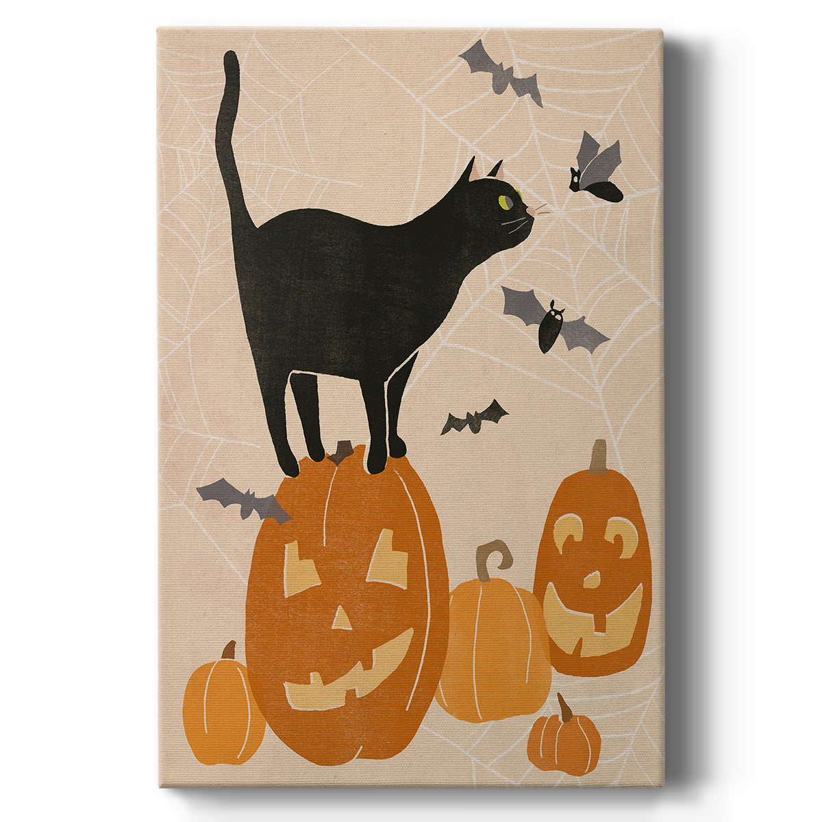 Pumpkin Patch Cats I - Canvas Art Print