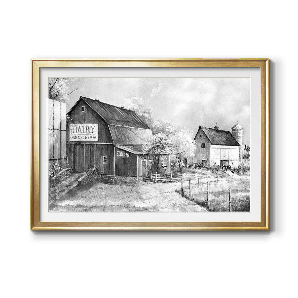 Day at the Farm - Modern Framed Art Print