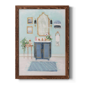 Blue Bath II - Premium Canvas Framed in Barnwood - Ready to Hang