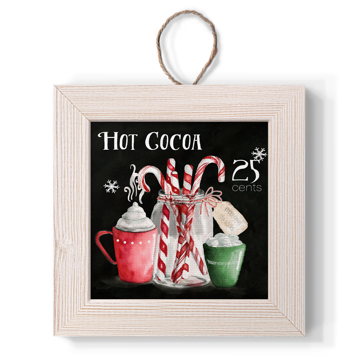 Peppermint Cocoa, Handmade Ornament