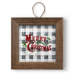 Merry Christmas Buffalo Check, Handmade Ornament