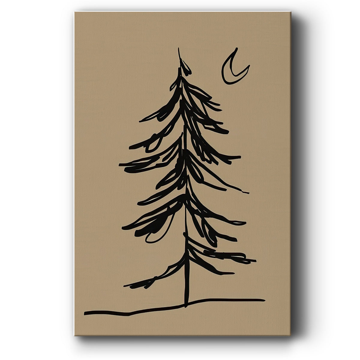 Winter Fir Sketch I - Canvas Art Print