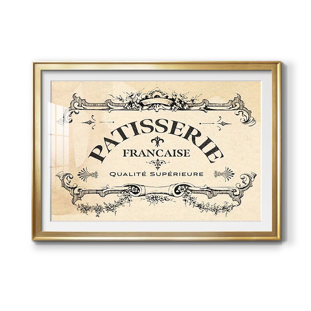 Antique French Label I - Modern Framed Art Print