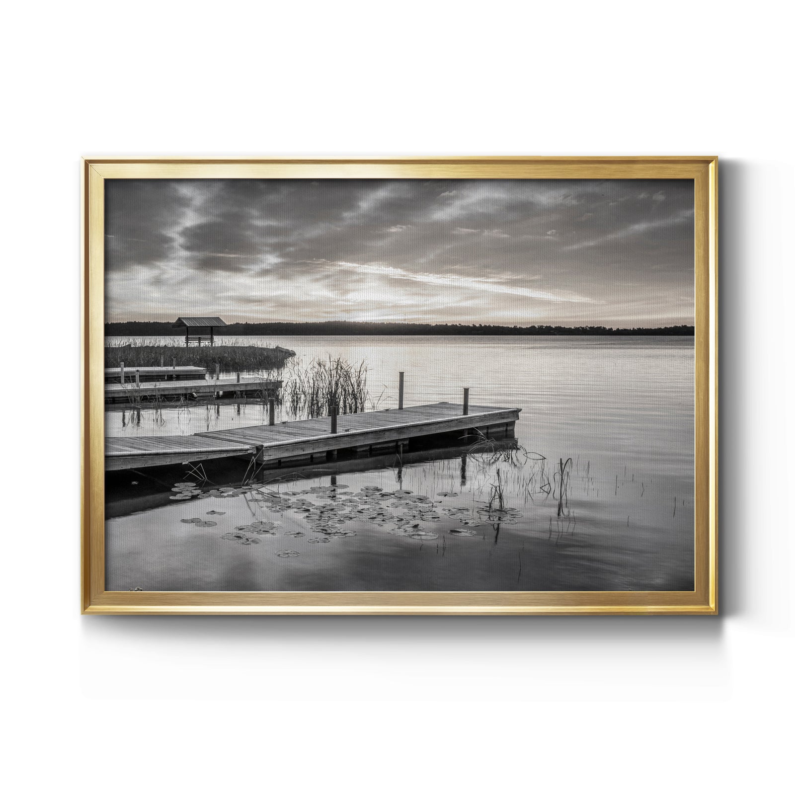 Soft Summer Sunrise - Modern Framed Canvas Print