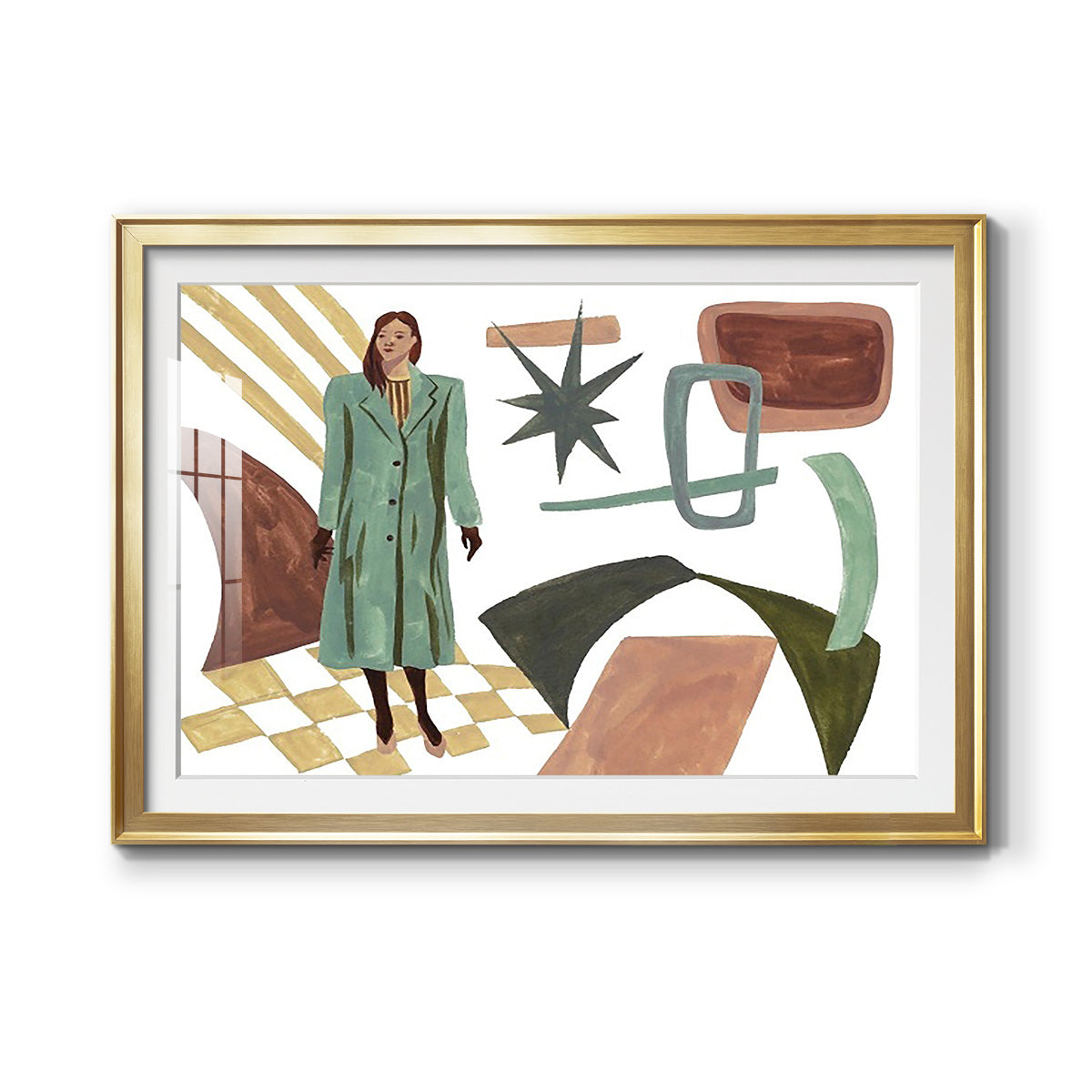 Vintage Vibes II - Modern Framed Art Print