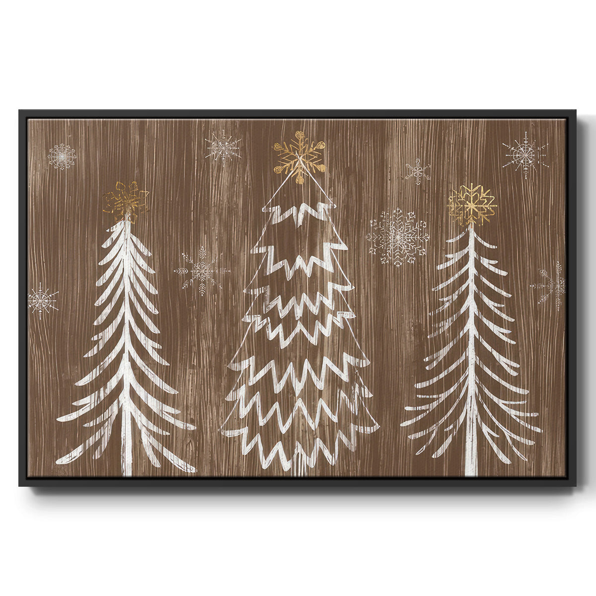 Barnwood Wonderland Collection A - Floater Framed Canvas Print