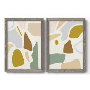 Pastel Splotches I - Barnwood Framed Canvas Set