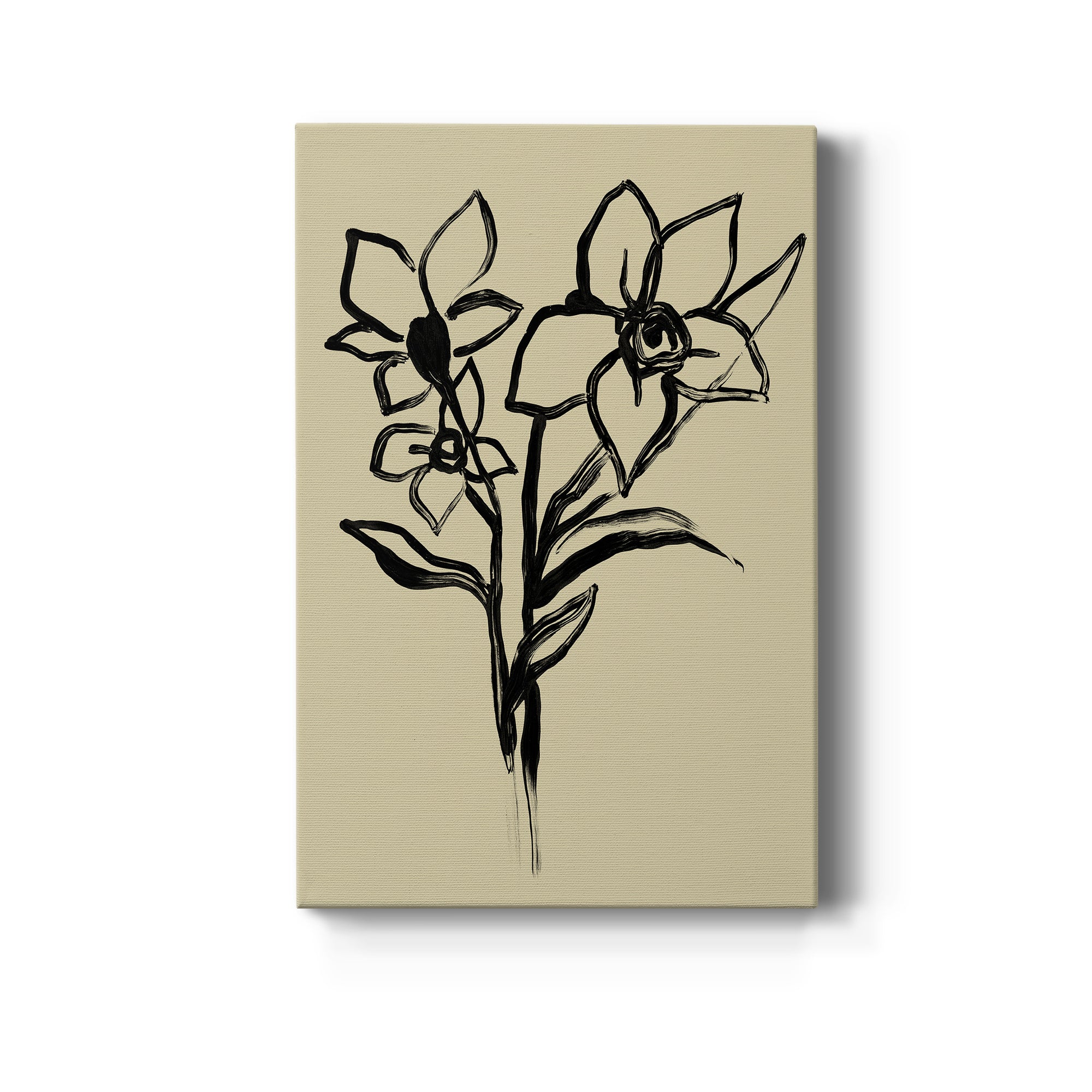 Inkwash Floral I Premium Gallery Wrapped Canvas - Ready to Hang